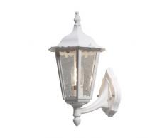 Konstsmide Firenze 7213-250 Wandleuchte B: 23,5cm T: 30cm H: 48cm / 1x100W / IP43 / lackiertes Aluminium / matt-weiß