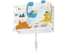 Dalber Dinos kinder wandlampe Dinosaurier, Polypropylen, 60 W, bunt