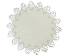 Plauener Spitze by Modespitze 3086M02_11_60 Tischdecke Nizza, Größe 60 cm, rund