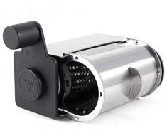 Acea 100 x 60 x 141 mm Edelstahl und Kunststoff Tisch Reibe für Parmesan/Muskat, Schokolade, silberfarben/Schwarz