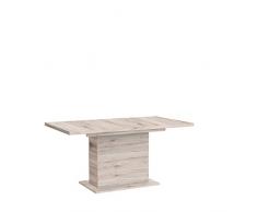 FORTE Esstisch mit Synchronauszug und einer innenliegenden Einlage, Holz, Sandeiche Dekor, 160 x 90 x 76.59 cm