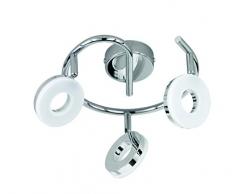 Reality Leuchten Deckenleuchte/Deckenrondell, 3x 4W SMD-LED inklusive, Durchmesser 25 cm, Höhe 18,5 cm, chrom R82413906