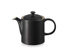 Le Creuset Klassische Teekanne, Rund, 1,3 Liter, Steinzeug, Schwarz