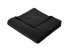 Biederlack Wohndecke Cotton Home | schwarz - 150 x 200