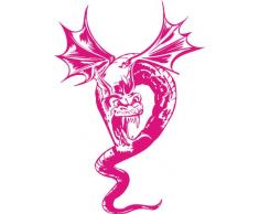 INDIGOS 4051095038184 Wandtattoo w353 Drachen Wandauskleber in 3 Größen, 120 x 85 cm, rosa