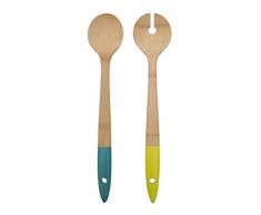 Pebbly NBA029 Salatbesteck, blau/grün