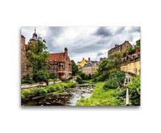 Premium Textil-Leinwand 75 x 50 cm Quer-Format Edinburgh: Dean Village | Wandbild, HD-Bild auf Keilrahmen, Fertigbild auf hochwertigem Vlies, Leinwanddruck von Holger Much Photography Berlin
