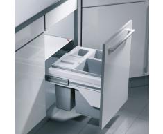 Hailo 3609501 Abfallsammler CB Slide 50.3/35 für Schränke mit 500 mm breitem Frontauszg, Plastik, grau, 46.8 x 40.3 x 38.7 cm