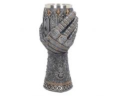 Nemesis Now Ofenhandschuh mit Löwenherz, 25 cm, Silber, Harz mit Edelstahleinsatz, Einheitsgröße