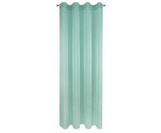 Design91 Glatt Transparent 8 Ösen Weich Vorhänge Gardinen Modern Schlicht Schlafzimmer Kinderzimmer Wohnzimmer, Mint, 140X250cm