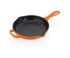 Le Creuset Signature Gusseisen Brat- und Servierpfanne, Rund, Ø 23 cm, Für alle Herdarten inkl. Induktion geeignet, Ofenrot