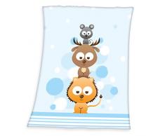 Herding Fynn Babydecke, Tierfreunde Motiv, 75 x 100 cm, Microfaserflausch, Mehrfarbig