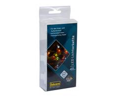 Idena 30118 LED Lichterkette mit 48 LED in bunt, mit 6 Stunden Timer Funktion, Batterie betrieben, für Partys, Weihnachten, Deko, Hochzeit, als Stimmungslicht, ca. 4,06 m