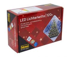 Idena 8325097 - LED Lichterkette mit 120 LED in warm weiß, mit 8 Stunden Timer Funktion, Innen und Außenbereich, für Partys, Weihnachten, Deko, Hochzeit, als Stimmungslicht, ca. 19,9 m