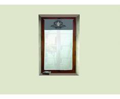 Soleil docre Scheibengardine Baumwolle 60x90 cm MEDAILLON grau