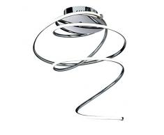 WOFI 9515.01.01.6000 A Deckenleuchte, Aluminium, 30 W, Integriert, chrom, 47 x 47 x 45 cm