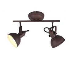 Reality Leuchten LED Deckenleuchte Gina R80152024, Metall Rostfarbig, exkl. 2x E14