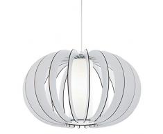 EGLO Hängeleuchte Ø 50 cm, Stahl, E27, Weiß, 50 x 50 x 150 cm