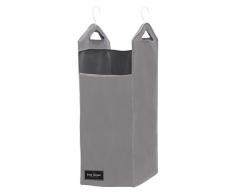 The Fine Living Company USA Wäschesammler zum Aufhängen, platzsparendes Design in Grau, mit starken Kleiderbügeln – Oben offen, um mehr Wäsche als andere Taschen zu halten