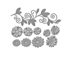 Spellbinders Blumenstrauss Stanzvorlage, Metal, braun, 22.2 x 17.1 x 0.2 cm