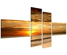 Visario Wandbilder 160 cm auf Leinwand (Nr 6521 Meer) vierteilig fertig gerahmt, Marke original