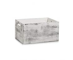 Zeller Aufbewahrungs-Kiste Rustic weiß, Holz, 35x25x18 cm