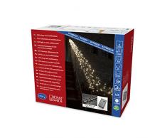 Konstsmide 3864-100 Micro LED Büschellichterkette Cluster / für Außen (IP44) / VDE geprüft / 36V Außentrafo / mit 8 Funktionen, SteuergerÃ¤t und Memoryfunktion / 1152 warm weiße Dioden / schwarzes Kabel