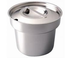 Vogue Bain Marie Topf und Deckel 7 Pint Edelstahl Suppentopf Topf Kochgeschirr