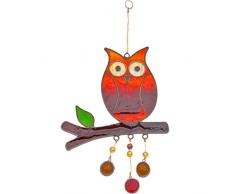 Eule zum aufhängen Suncatcher Kunstharz Garten Decor Ornament