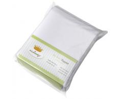 Nicolientje 702305 Topper Molton Spannbettlaken Spannbetttuch 180 x 200/210 cm, 100% Baumwolle