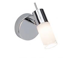Brilliant Zoey Wandspot, LED integriert, 1x 4 W, 280lm, 2700K, Metall Glas, chrom/weiß G57510/75