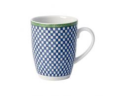 Villeroy & Boch Switch 3 Castell Kaffeebecher, 350 ml, Höhe: 10,5 cm, Porzellan, Weiß/Blau/Grün