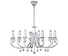 Kronleuchter 8-flammig Sala Farbe: Chrom