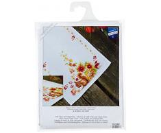 Vervaco Kreuzstichpackung Tischläufer Kreuzstich zum Auszählen, Baumwolle, weiß, 32 x 84 x 0,3 cm