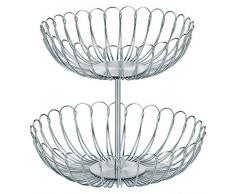 kela Etagere Prato 25x22cm aus Edelstahl, Silber, 22 x 22 x 25 cm