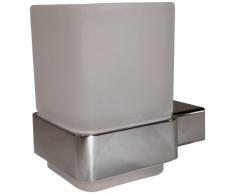 Emco Loft Glashalter, Badzubehör, Kristallglas satiniert/chrom, Zahnbürstenhalter, Badaccessoires, 52000100