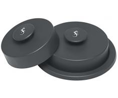 Lurch Burgerpresse für Pattys in Zwei Größen 9 cm/10,5 cm, Kunststoff, Braun, 8 x 12 x 12 cm