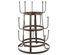 MyGift Vintage Rustikal Braun Eisen Mug/Cup/Glas Flasche Organizer Baum Trocknen Rack Ständer