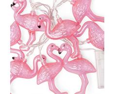 Out of the blue Lichterkette Flamingo, Plastik, rosa, 13 x 12 x 13 cm