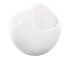 Spirella Kosmetikorganizer Bowl Aufbewahrungsbox für Make Up und Schmuck 10,5x9,5cm Weiß