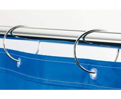 Spirella Duschvorhangringe 12 Stück Chrom Ringo - Passend für alle gängigen Duschvorhangstangen