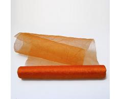 Deko AS GmbH Crashorganza-Tischläufer orange - 28 cm breit - Rolle 5 Meter - 68280 20-R 280