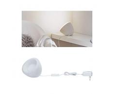 Paulmann 70932 LED Tischleuchte Cornus incl. 1x7,6 Watt Nachttischlampe Weiß Tischlampe Kunststoff Warmweiß 2700 K