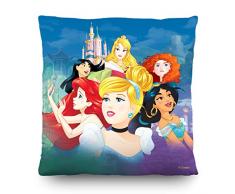 AG Design Disney Prinzessinnen Deko Kissen, Polyester, Mehrfarbig, 40 x 40 cm