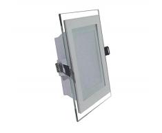 V-TAC 4742 12 W LED Panel Einbauleuchte Glas - viereckig - 3000 Kelvin warmweisses VT-1202G SQ