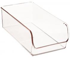 InterDesign 56930M2EU Linus Aufbewahrungsboxen für Kühlschrank Gefrierschrank Küche, 2 Stück, 27,94 x 13,97 x 8,89 cm, Durchsichtig, Plastik, Clear