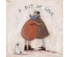 Sam Toft WDC91670 Kunstdruck auf Leinwand, 30 x 30 cm (A Bit of Love), Mehrfarbig, 30 x 30 cm