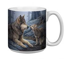 Tree-Free Greetings Kaffeetasse aus Keramik mit Wolfs-Motiv, 590 ml, XM29914