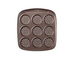 Pyrex asimetriA Tablett Mini Pizza, 9 Vertiefungen, Farbe Schwarz