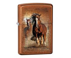 Zippo WILD Horse Feuerzeug, Messing, Toffee, One Size